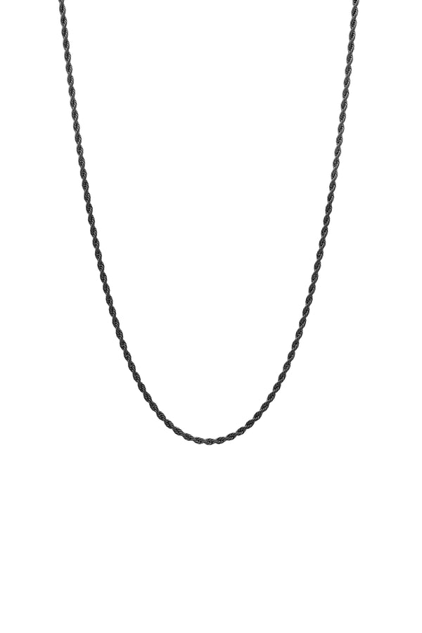 carisma Black Rope Chain Necklace