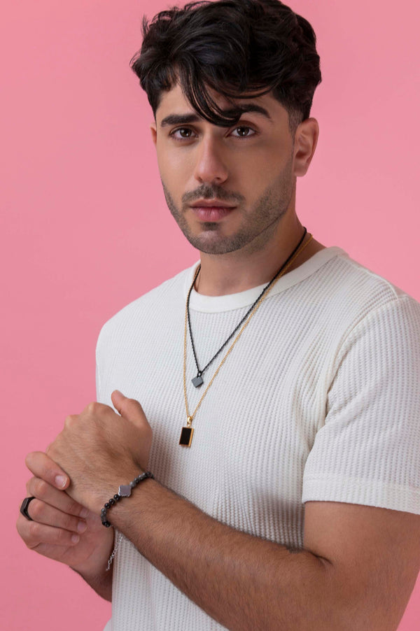 Carisma Black Square Pendant