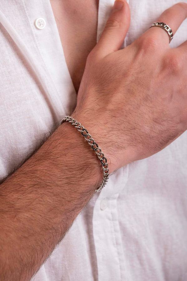 Carisma Black Zirconia Curb Chain Bracelet