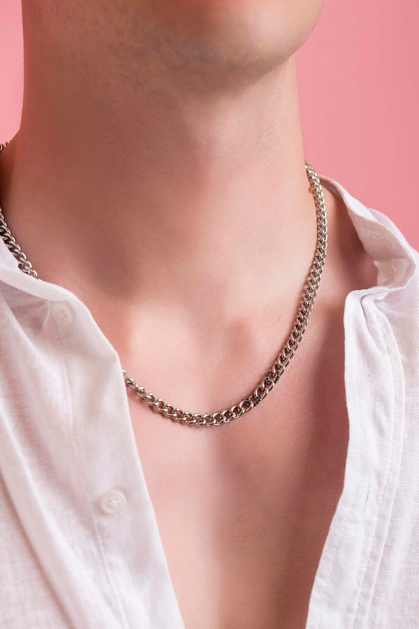 Carisma Black Zirconia Curb Chain Necklace