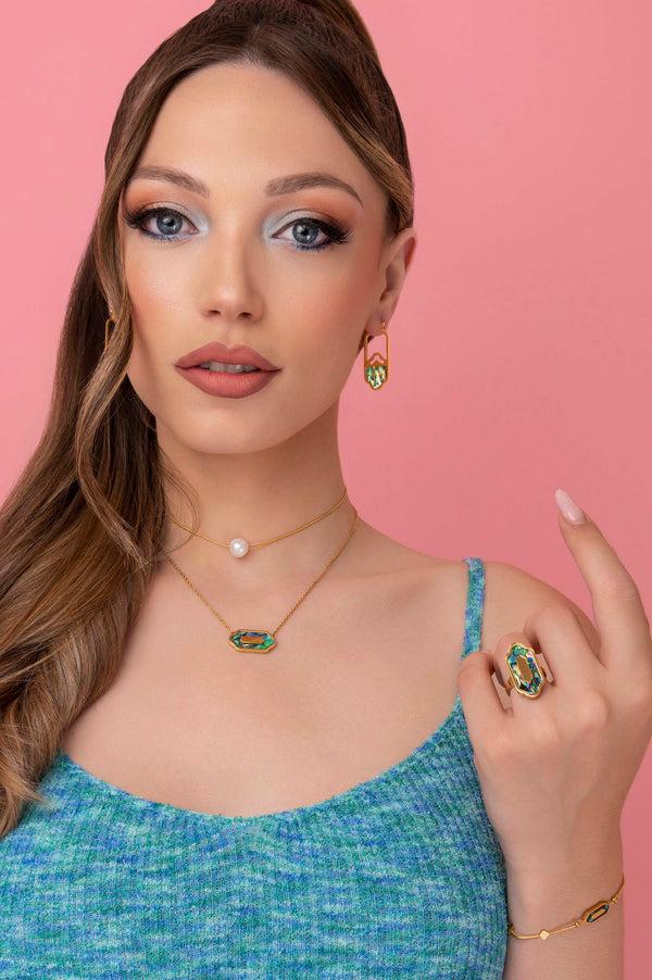 Carisma Blue Lagoon Abalone Necklace