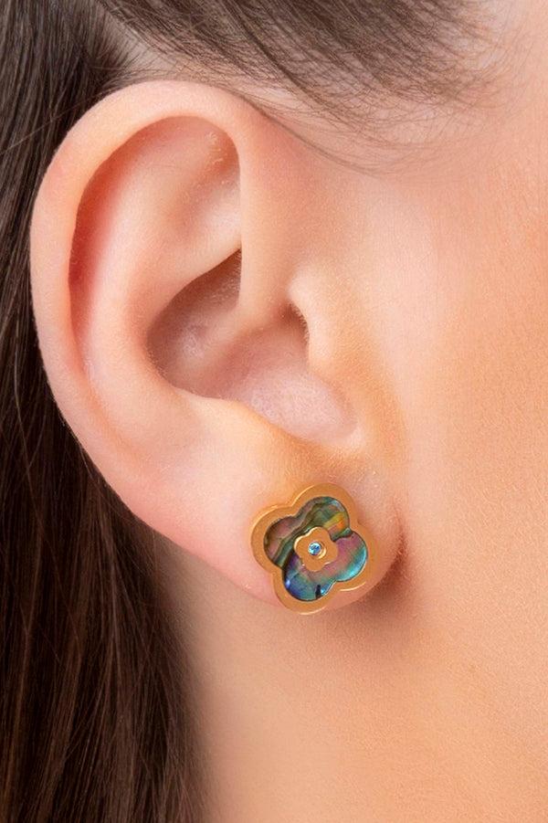 Carisma Blue Lagoon Abalone Stud Earring Set