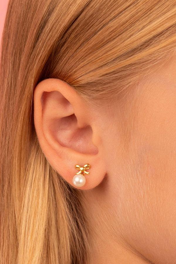 Carisma Bow Perla Stud Earring Set