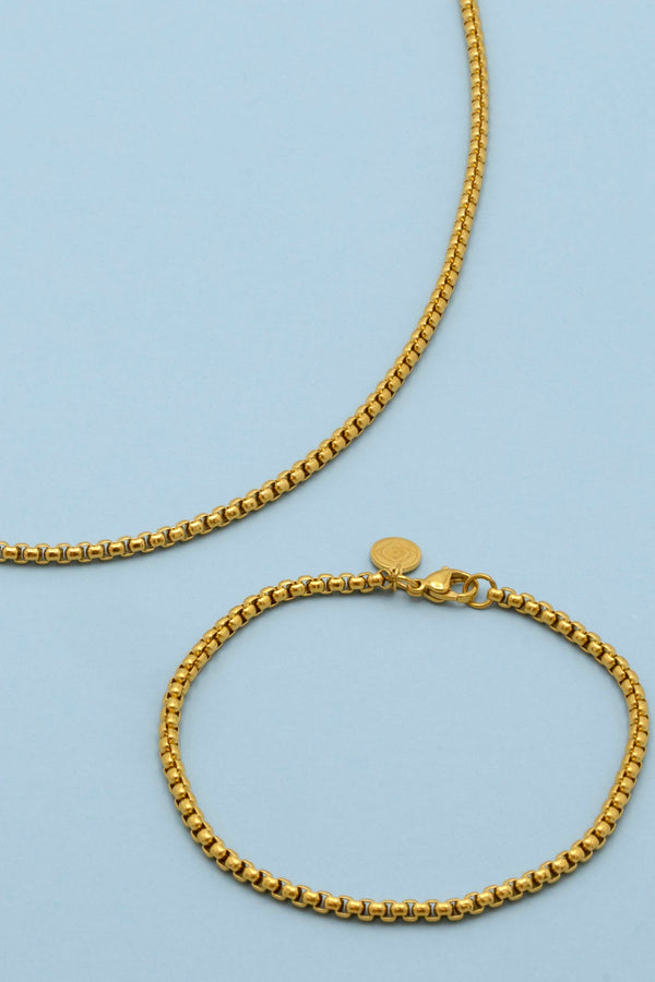 carisma Box Chain Bracelet & Necklace Gift Set