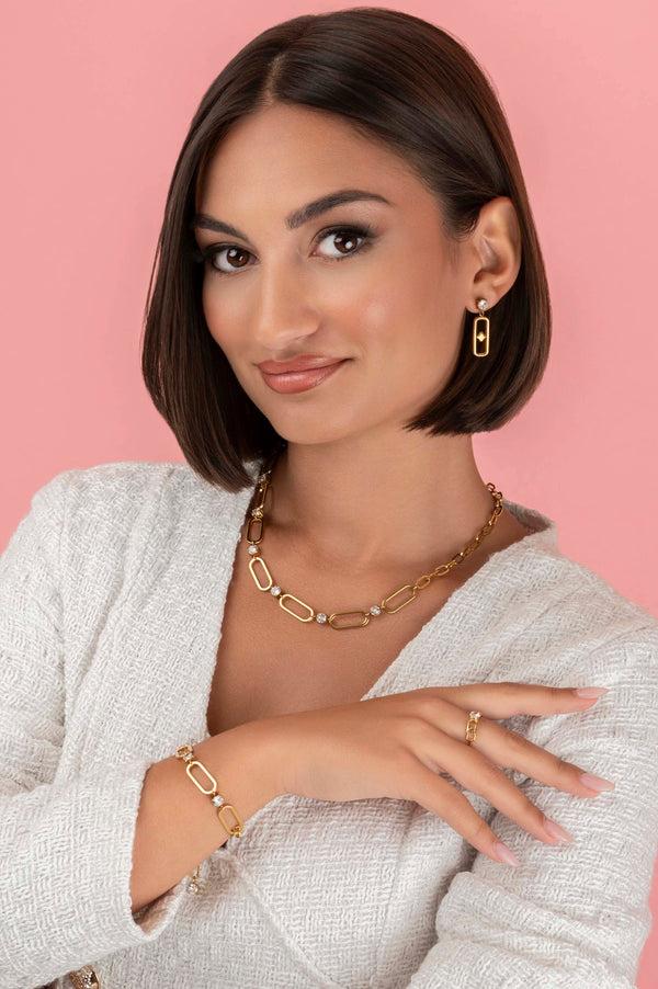 Carisma Brillantina Link Drop Earring Set