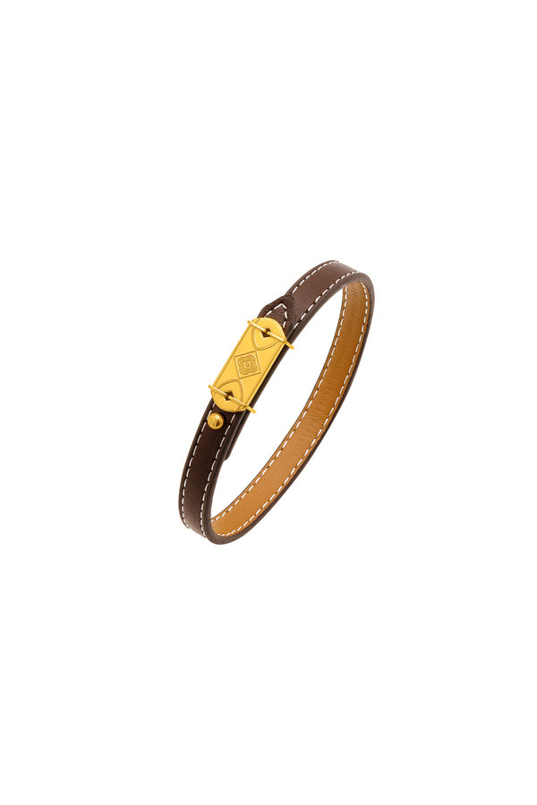 Carisma Brown Buckle Leather Bracelets