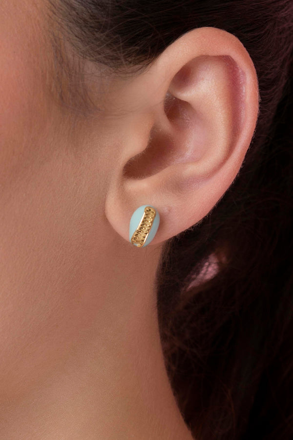 Carisma Capri Blu Shell Stud Earring Set