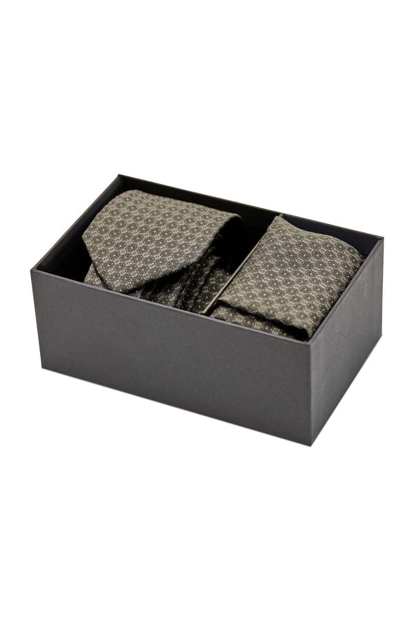 carisma Carisma Black Signature Tie & Pocket Square