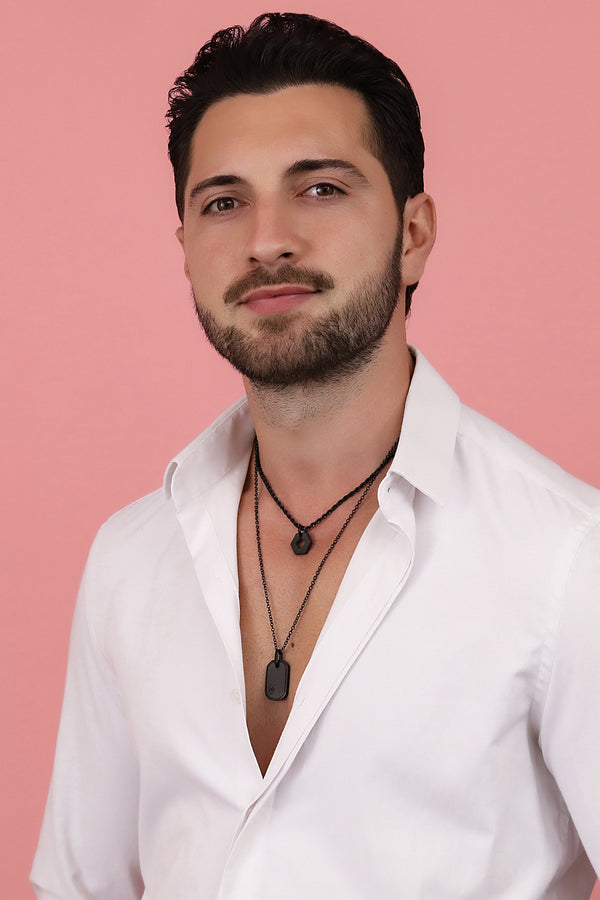 Carisma Carisma Logo Black Tag Engravable Pendant