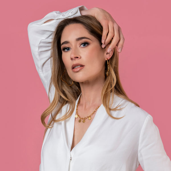 Carisma Carisma Logo Coin Link Necklace