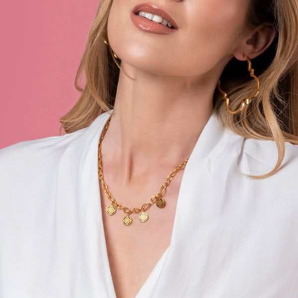 Carisma Carisma Logo Coin Link Necklace