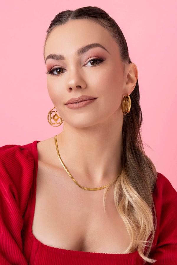 Carisma Carisma Logo Medium Hoop Earrings