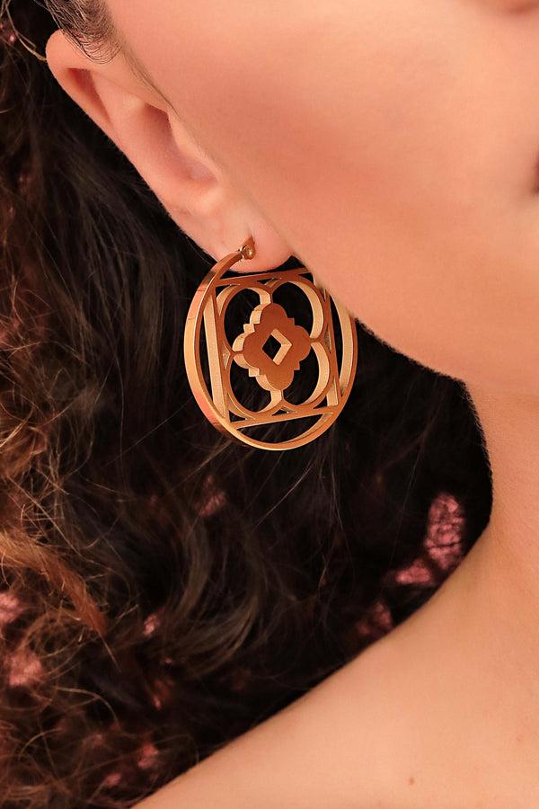 Carisma Carisma Logo Medium Hoop Earrings