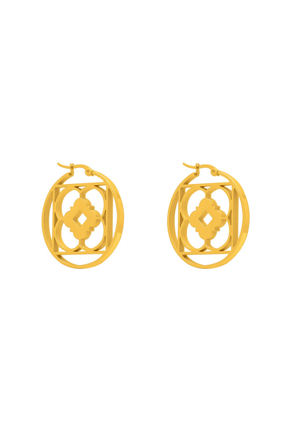 carisma Carisma Logo Medium Hoop Earrings
