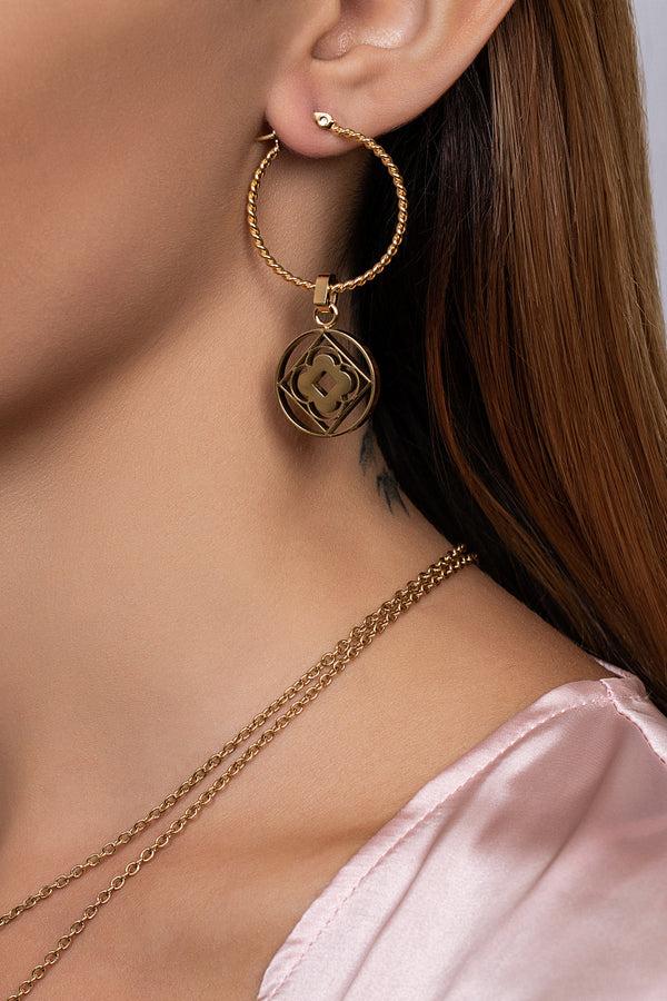 Carisma Carisma Logo Pendant Earring Set