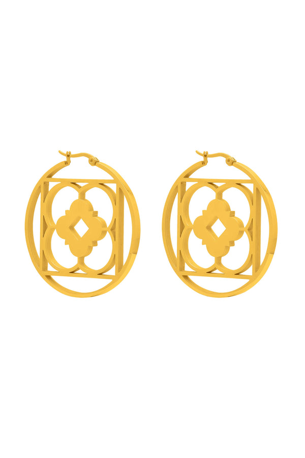 carisma Carisma Logo Statement Hoop Earrings