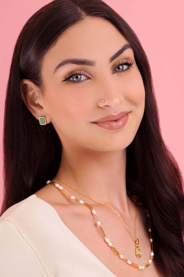 Carisma Carisma Malachite Stud Earring Set