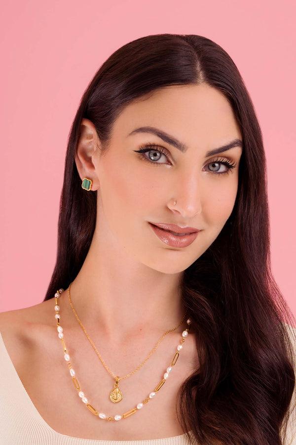 Carisma Carisma Malachite Stud Earring Set