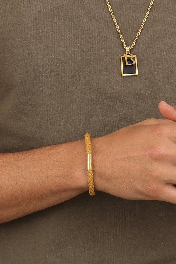 Carisma Carisma Men's Tan Leather Bracelet