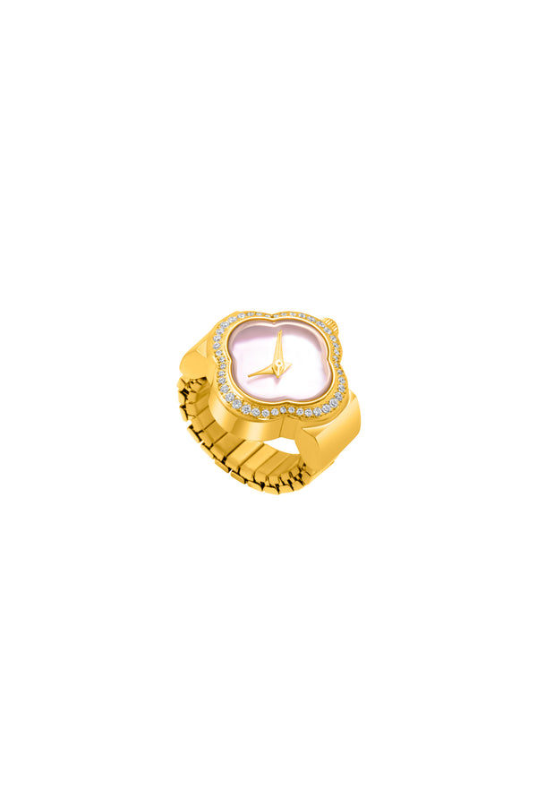 carisma Carisma Pink Mother of Pearl Ring Watch