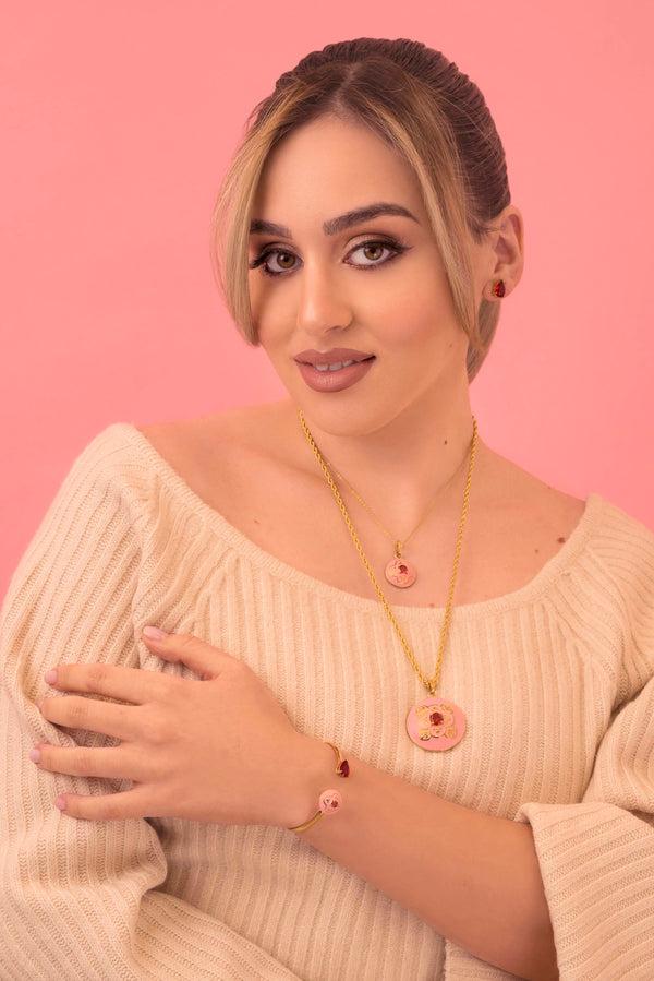 Carisma Carisma Red Stone Stud Earring Set