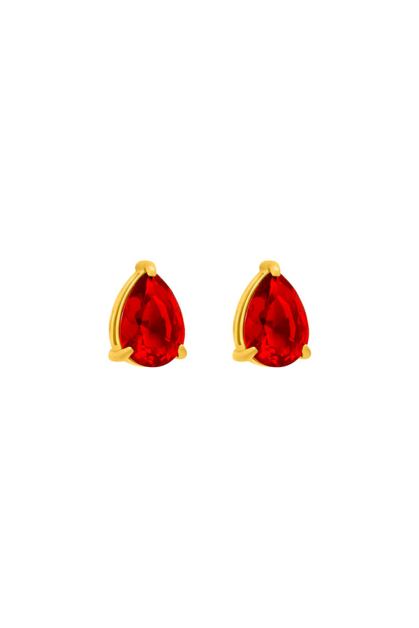 carisma Carisma Red Stone Stud Earring Set