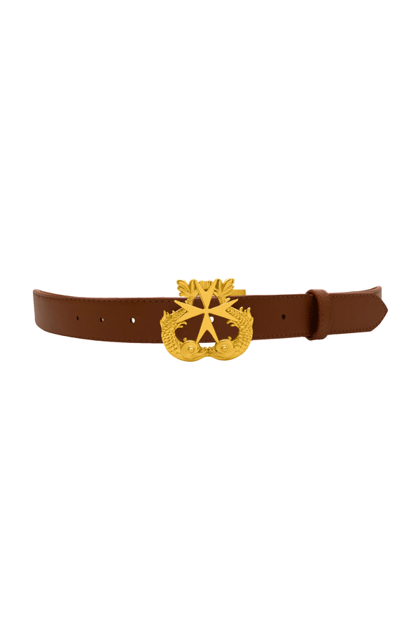 Carisma Carisma's Ħabbata Tan & Pink Reversible Belt