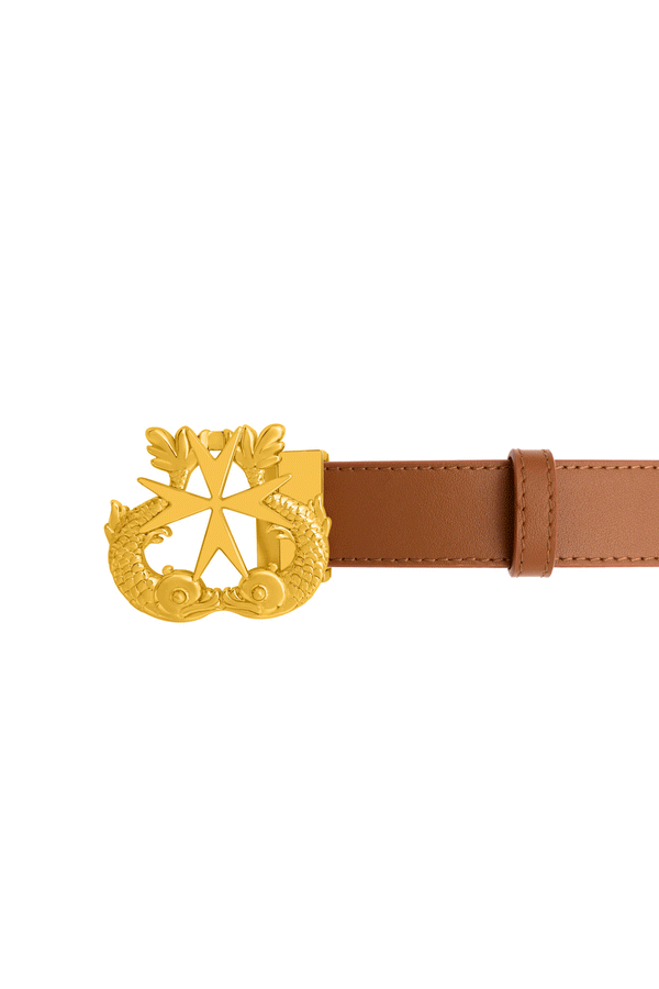 carisma Carisma's Ħabbata Tan & Pink Reversible Belt