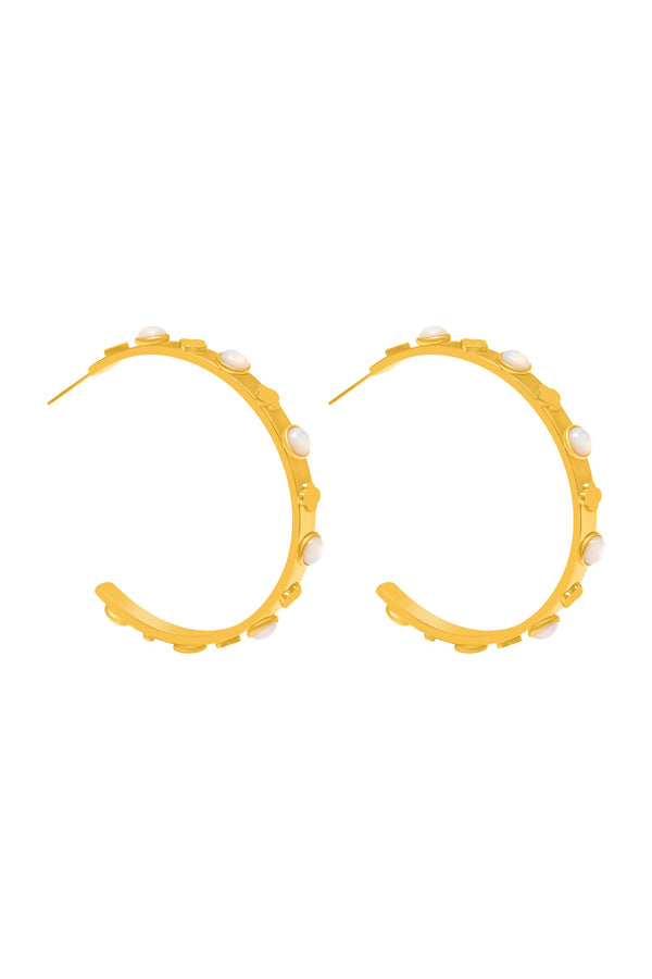Carisma Carisma's Madre Perla Hoop Earring Set