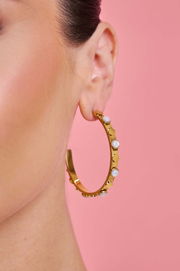 Carisma Carisma's Madre Perla Hoop Earring Set