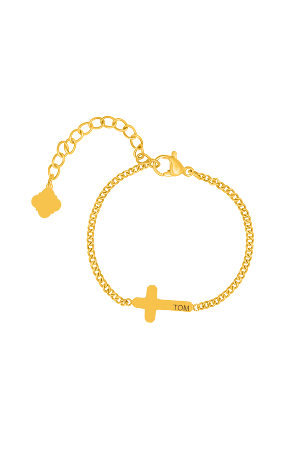 carisma Cross Gold Bracelet