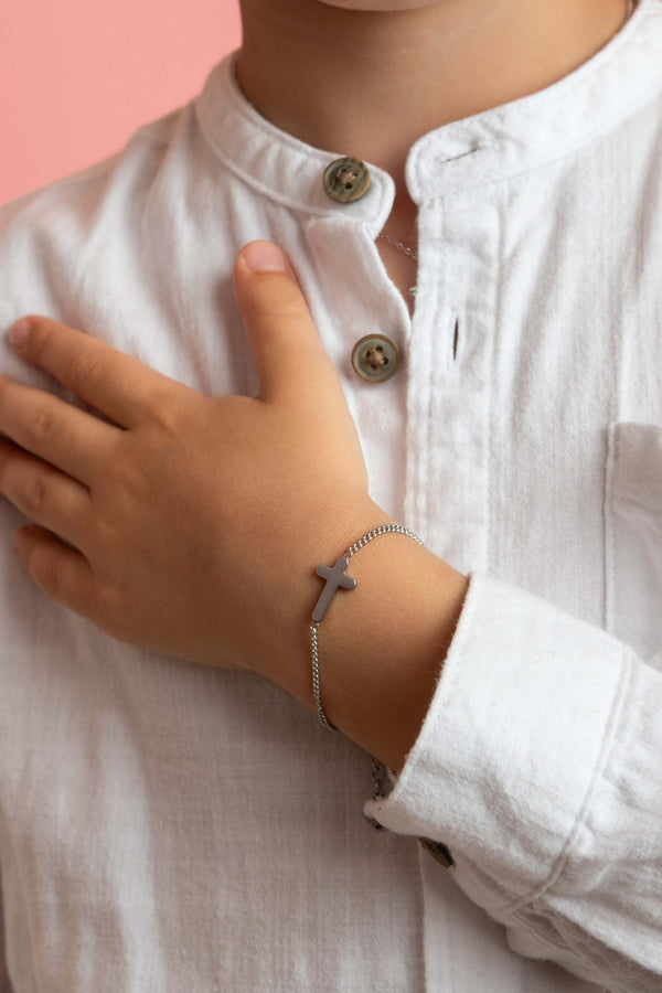 Carisma Cross Silver Bracelet
