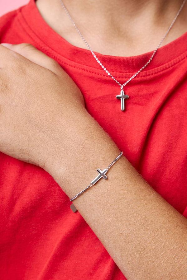 Carisma Cross Silver Bracelet