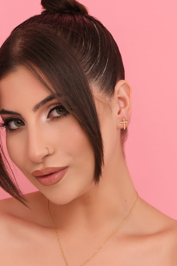 Carisma Cross Stud Earring Set