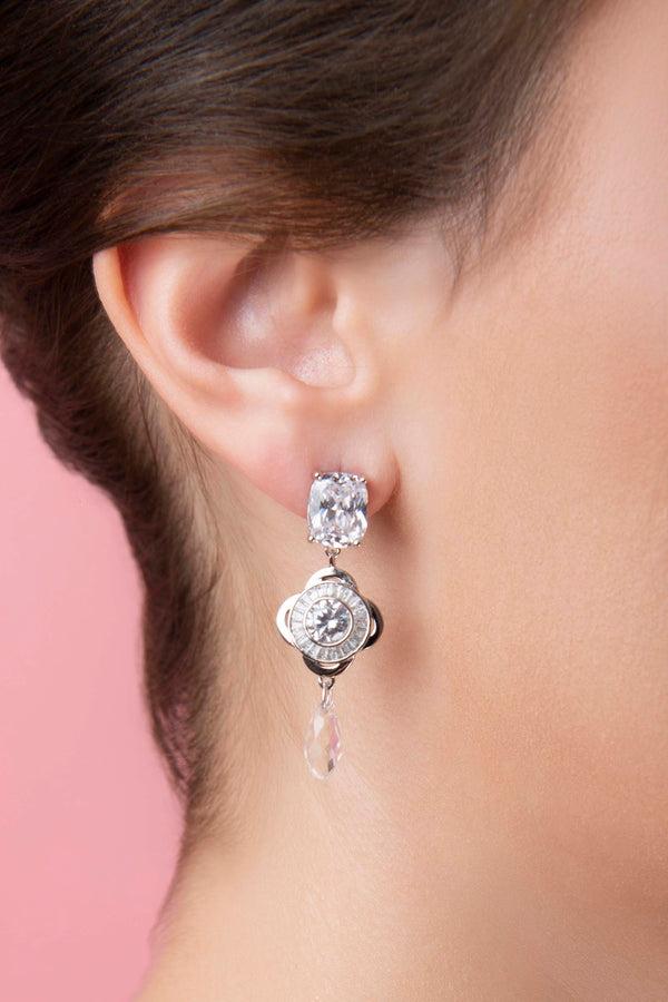 Carisma Crystal Bridal Drop Stud Earring Set
