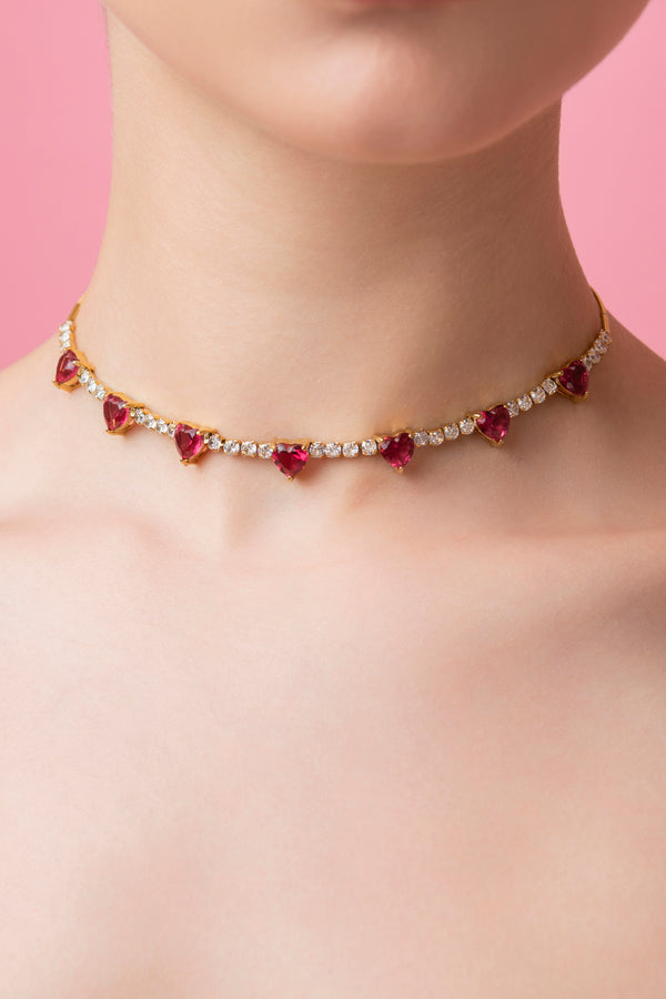 Carisma Crystal Heart Choker