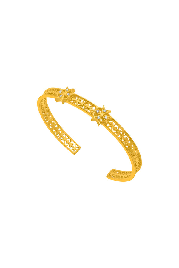 carisma Crystal Maltese Cross Hollow Bangle