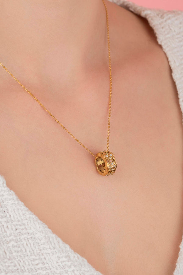 Carisma Crystal Maltese Cross Hollow Ring Pendant