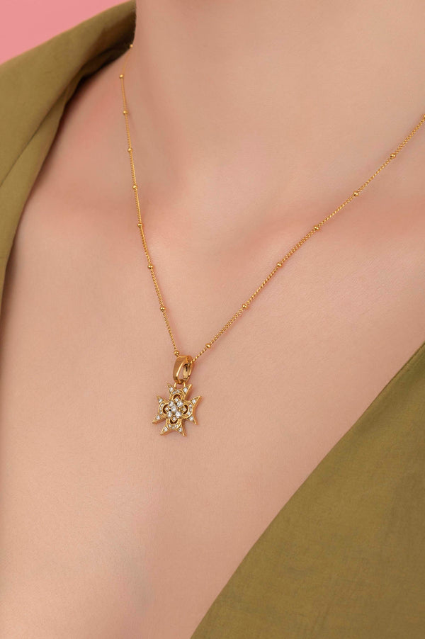 Carisma Crystal Maltese Cross Pendant