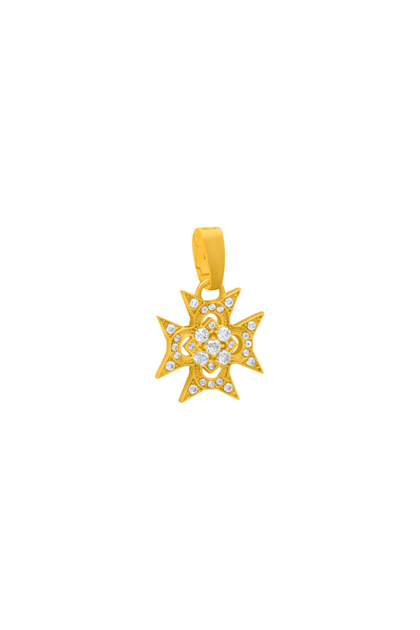 carisma Crystal Maltese Cross Pendant