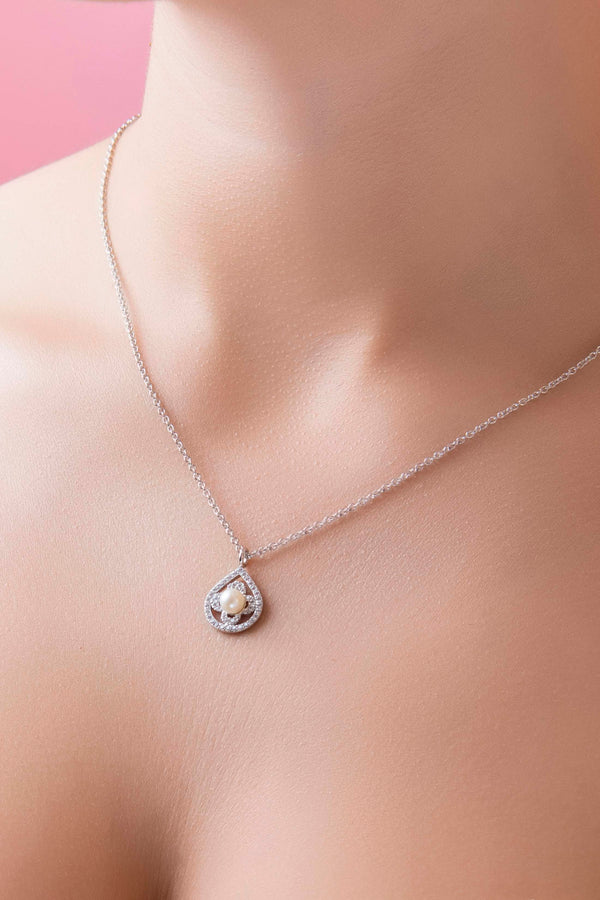 Carisma Crystal Perla Tear Drop Necklace