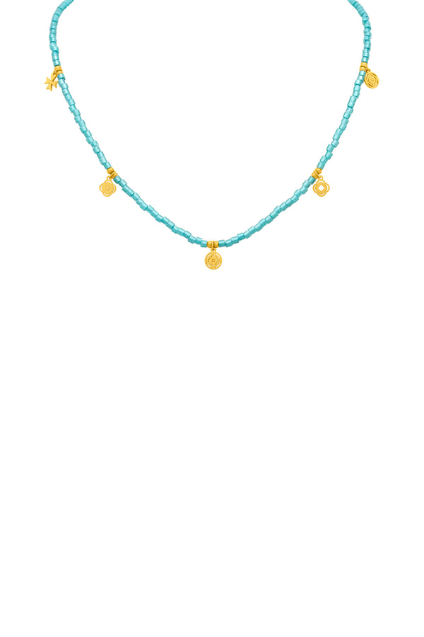 carisma Cynthia's Cyan Beaded Necklace