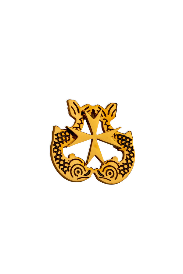 Carisma Dolphin & Maltese Cross Stud Earring Set