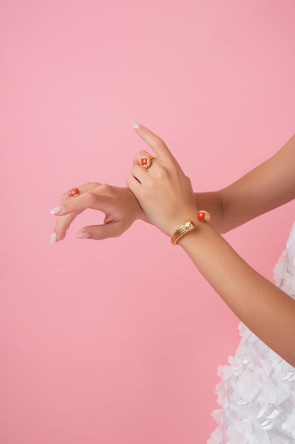 Carisma Donatella's Coral Statement Ring