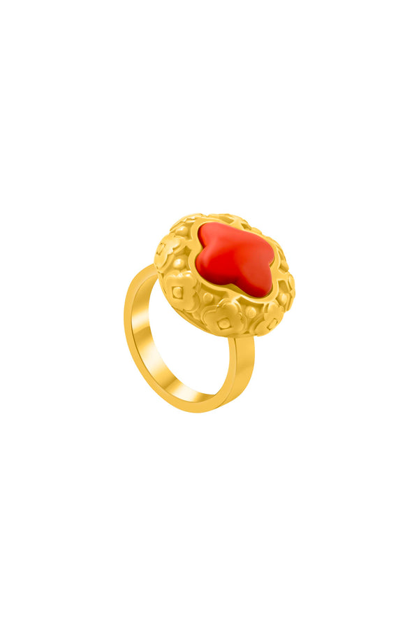 carisma Donatella's Coral Statement Ring