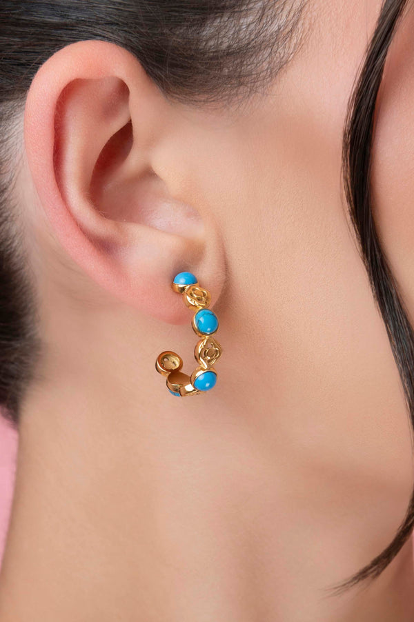 Carisma Donatella's Turquoise Hoop Earring Set