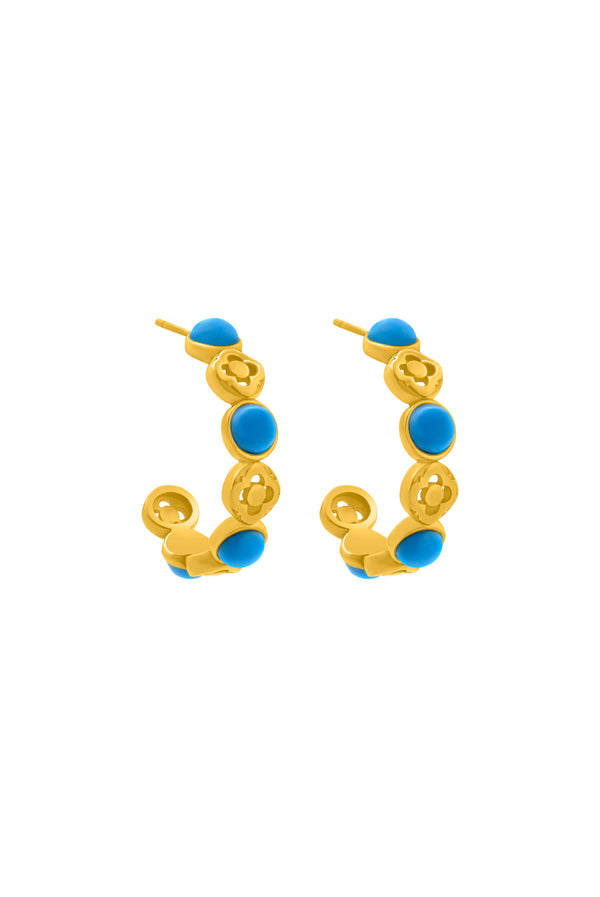 carisma Donatella's Turquoise Hoop Earring Set