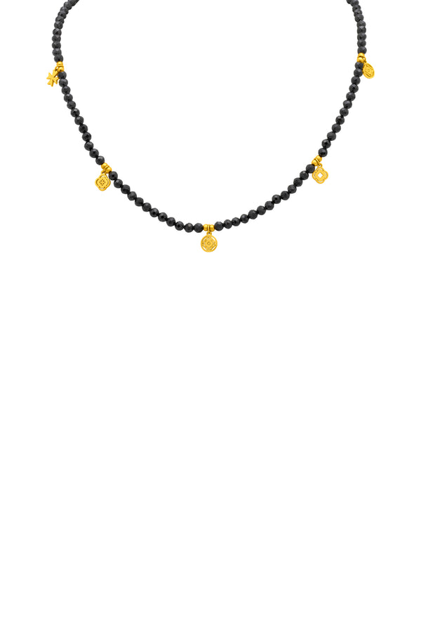 carisma Ebony's Black Zirconia Beaded Necklace