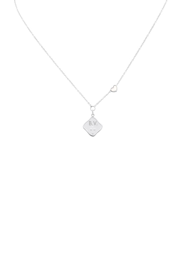 Carisma Engravable Cross Silver Necklace