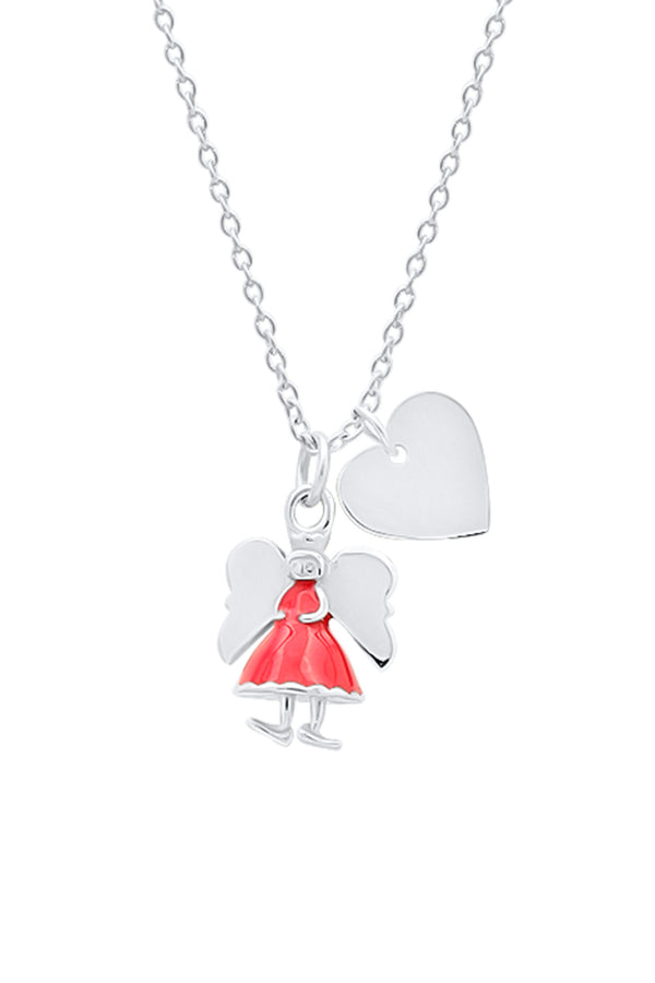 Carisma Carisma Engravable Heart & Fairy Pendant Necklace